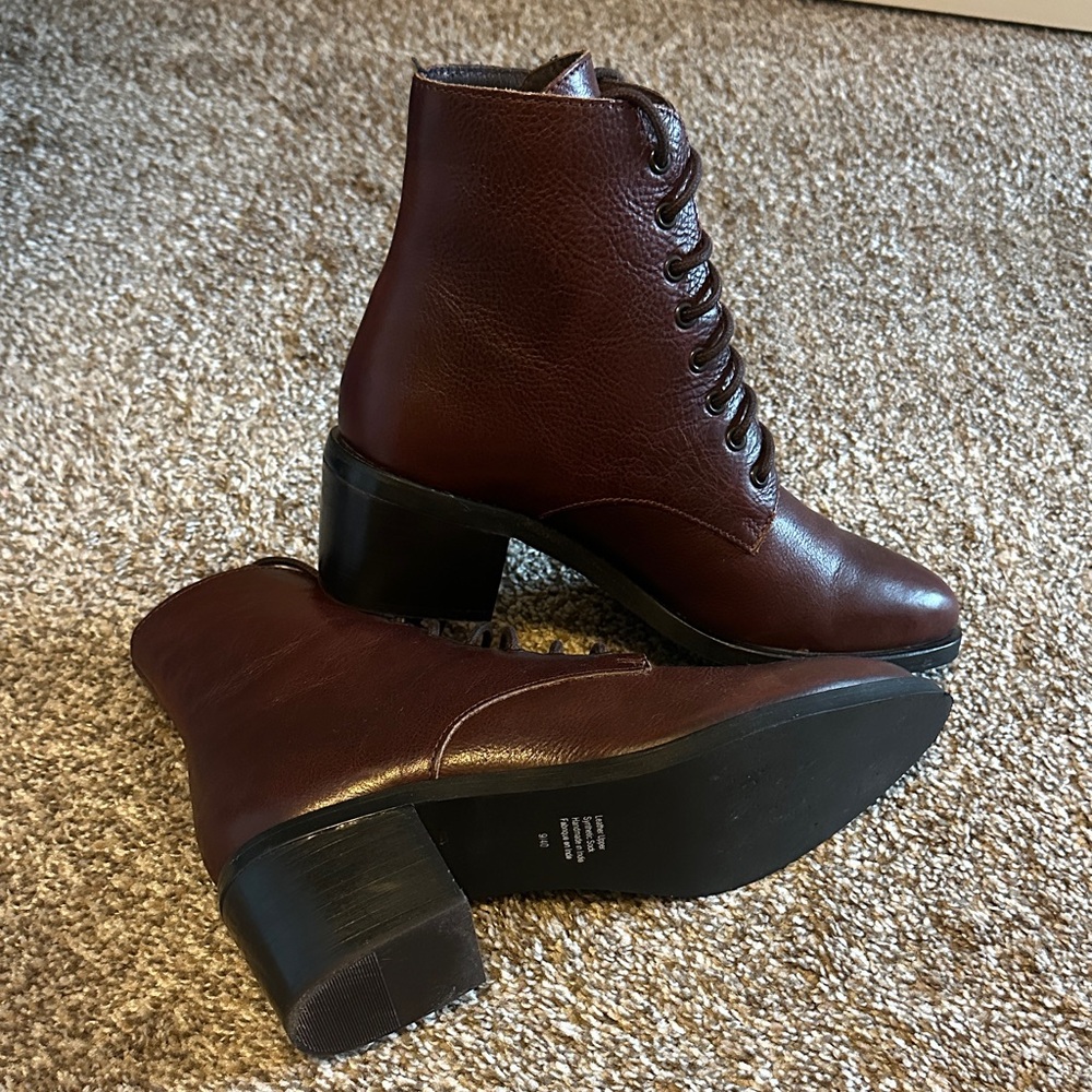 Jeffrey Campbell Dark Brown Lace-Up Boots